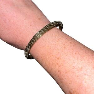 Vintage RJ Graziano Gold Tone Stacking Bangle Bracelet jewelry